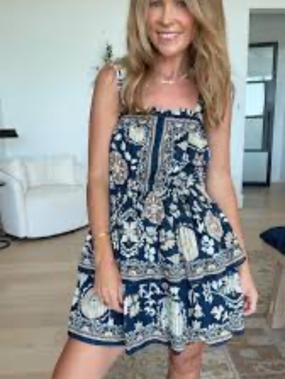 Ramy Brook Alicia Cotton Sleeveless Smocked Mini Dress - Picture 12 of 12
